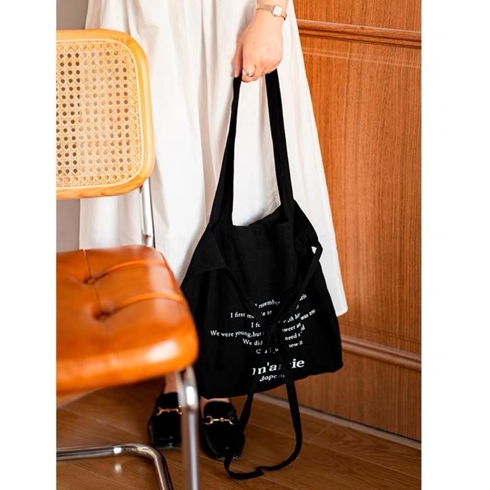 Black canvas bag